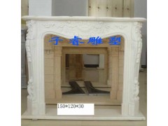 歐式風(fēng)格室內(nèi)裝飾石雕真火壁爐架，
