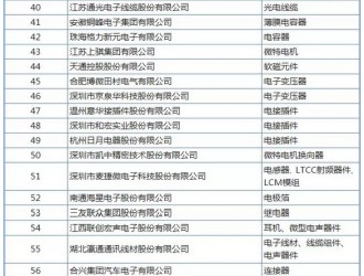 2018年中國電子元件百強(qiáng)企業(yè)