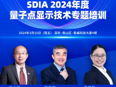 SDIA2024年首場(chǎng)活動(dòng)即將開啟，3月15日量子點(diǎn)顯示技術(shù)培訓(xùn)等你來！