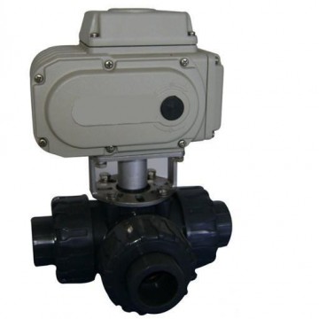 電動PVC三通球閥