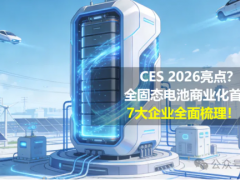 CES 2026亮點(diǎn)？全固態(tài)電池商業(yè)化首發(fā)，7大企業(yè)全面梳理！